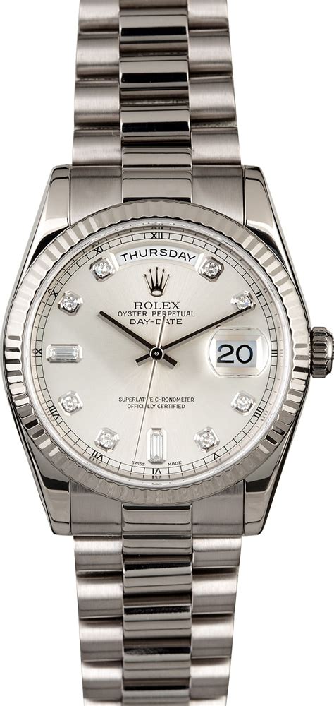 rolex president silver